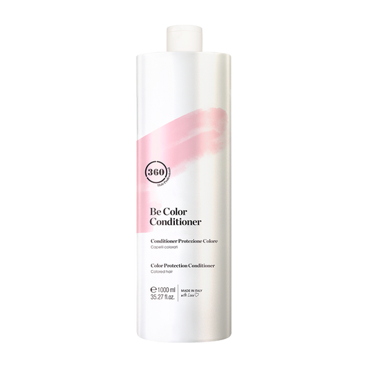 Large white 360 Be Color Conditioner bottle with a pink label