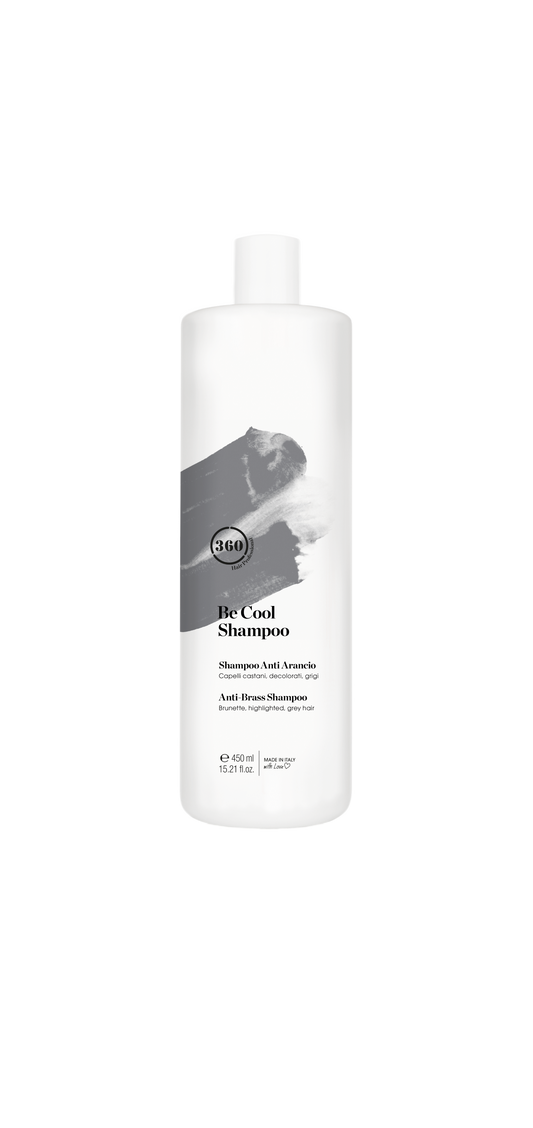 White 360 Be Cool Shampoo bottle with a gray label