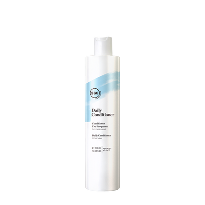 White 360 Daily Conditioner pump bottle with a light blue label